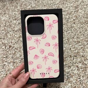 Pink Palm Design Phone Case